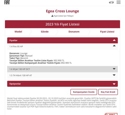 Egea cross 1.4 lounge vs golf 8 impression