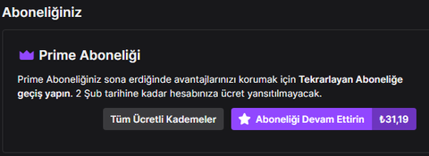 Twitch Prime Abonelik Sorunu