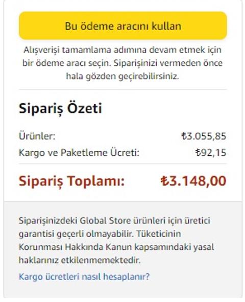 Amazon Ekran Karti Siparisi