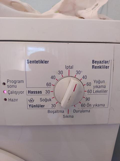Bosch WFL 1610 maxx 6kg çamaşır makinası program tuşları anlamları hk.