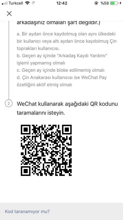 WeChat arkadaş kayıt yardımı