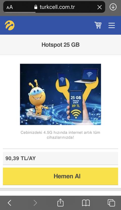 Hotspot 25Gb İnterneti Kullanamıyorum