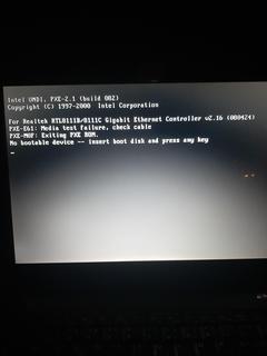 No bootable device insert boot disk and press any key hatası