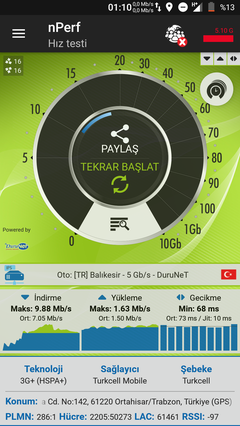 TÜM OPERATÖRLER 4,5G HIZ TESTİ [ANA KONU] 5G YE DOĞRU ADIM ADIM