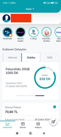 Eski adı Vestelcell , Yeni adı Türktelekom geçiş tarifesi( Taahhüt, fatura, sorun, çözüm bölümü)