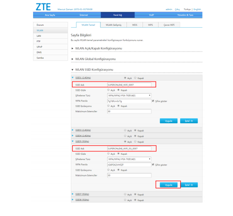ZTE H267A Superonline Firmware