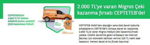 Türkiye ekonomi bankasi (teb) davet et kazan 200tl migros kampanyasi +100TL CASHBACK