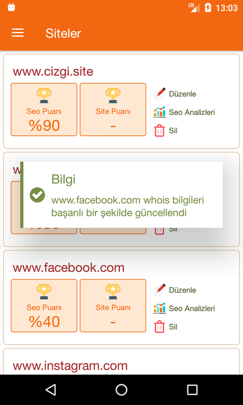 Arama Motoru Optimizasyonu (SEO) Uygulaması Yayında