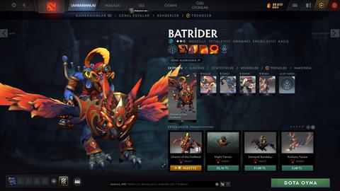 Satılık 1.9k mmr 5k bs zibilyon tane eşsiz skin ile hesap :)