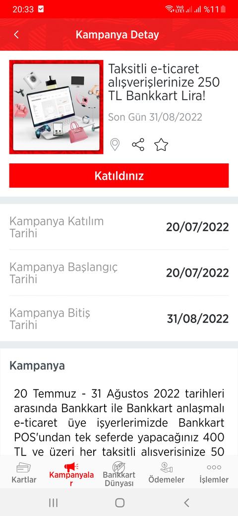 Ziraat Bankasi Taksitli e ticaret alişverişlerinize    toplam  250 tl  ( 400/50)