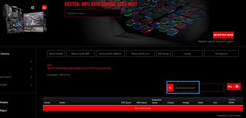 MSI Anakart RAM Uyumluluk Listesi ile Bellek Üretici Sayfalarının Tutarsızlığı