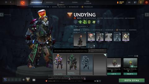 Satılık 1.9k mmr 5k bs zibilyon tane eşsiz skin ile hesap :)