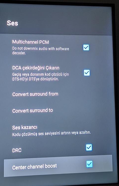 Mini Rehber - Z906 - Android boxtan tüm ses kodeklerini 5.1 olarak alma (TrueHD - DTS:X/HD - Atmos)