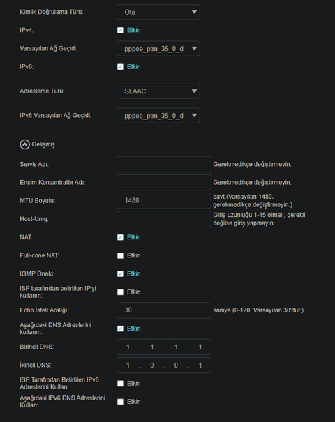 TurkNet TP-LINK TD-W9960 IPv6 Sorunu