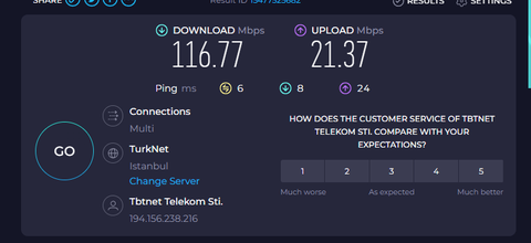 [Gigaspeed ] 35 Mbps İnternet 149.90TL - 100 Mbps İnternet 169.90TL