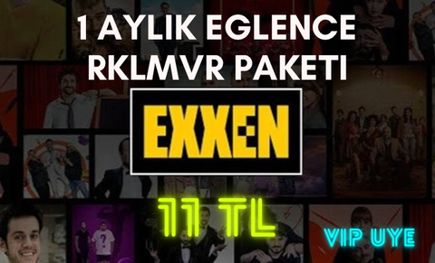 Exxen 1 Aylık Eğlence Paketi 11tl