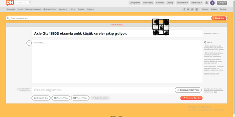 Axle Gtx 1660S ekranda anlık küçük kareler çıkıp gidiyor.