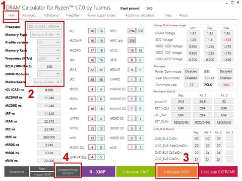 Ryzen için DRAM Calculator Kullanımı