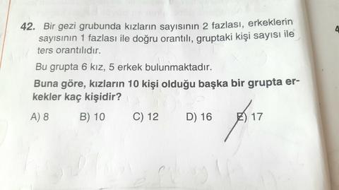 Oran orantıdan 1 soru?