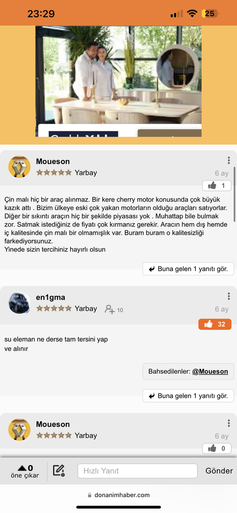 Ben de modaya uydum ve Chery Tiggo 7 aldım.