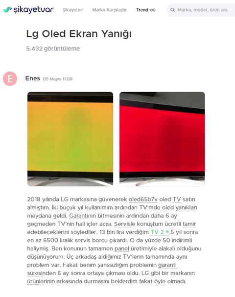 Garanti Bitse De Hak Arama Bitmedi! OLED Yanığında Tüketici Mahkemesi Süreçleri