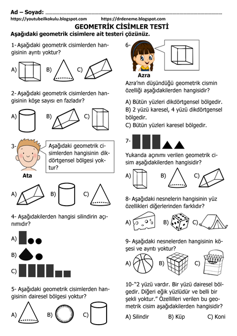 YOUTUBE İLKOKULU 1250'DEN FAZLA MATEMATİK ETKİNLİK VE TESTLERİ