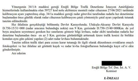 trafik cezasında hız sınırını ne kadar aştığımı nasıl öğrenebilirim