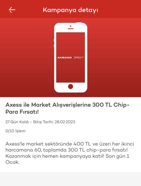 AXESS İLE MARKET ALIŞVERİŞLERİNE 200 TL CHİP-PARA FIRSATI