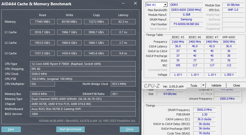 G.Skill Trident Z5 RGB 2x16GB 6000Mhz CL30 DDR5  3751 TL