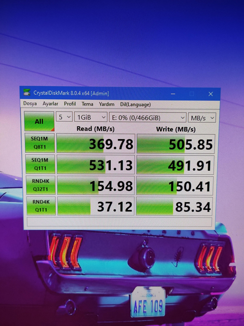 Sandisk ssd okuma hızı sorunu