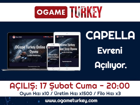 OGame Yeni Evren CAPELLA Açılıyor. www.ogameturkey.com