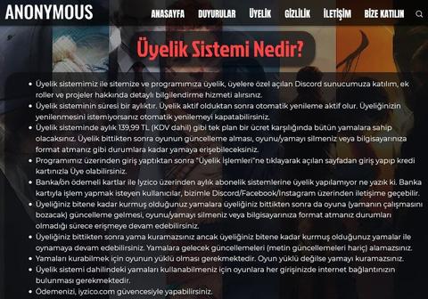 Anonymous Çeviri Türkçe yama fiyatının fazla olması