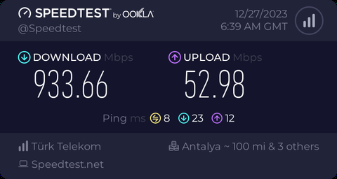 TÜRK TELEKOM 500-1000 MBPS İNTERNET KULLANICI DENEYİMLERİ (SPEEDTEST-FAST)