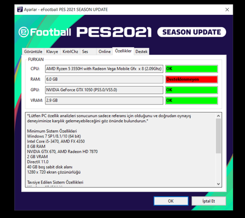 PES 21 İçin Overclock mu Gerekiyor ?