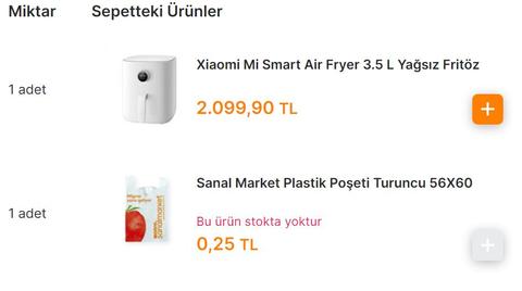 Xiaomi Mi smarter fritöz migros da 799 a düştü !!