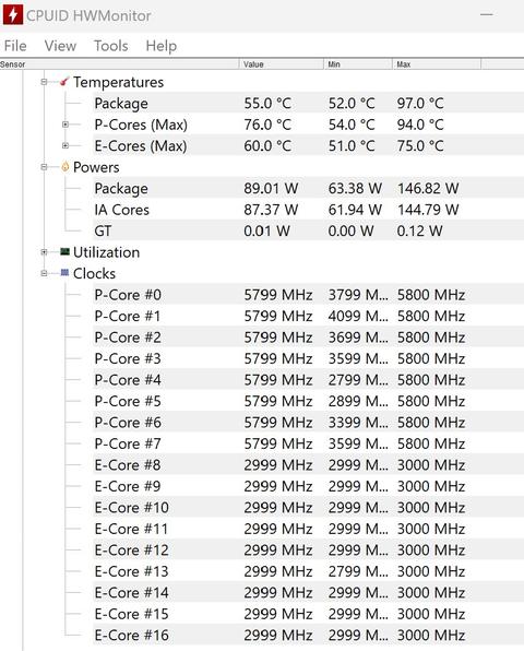 13th Gen Intel(R) Core(TM) i9-13900K İşlemci Çekirdek Isısı 99° !!