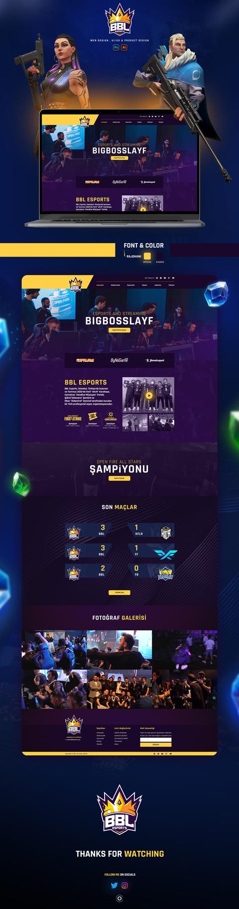 BBL Esports - WEB UI/UX Design