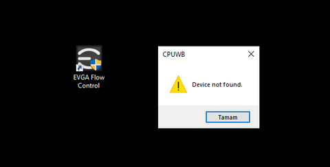 Evga flow control device not found Hatası