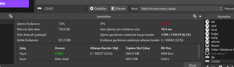 Twitch yayın yaparken 60 FPS yayın yapamıyorum