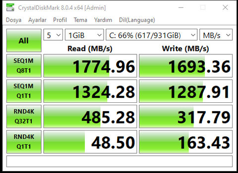 M.2 SSD okuma/yazma hız sorunu