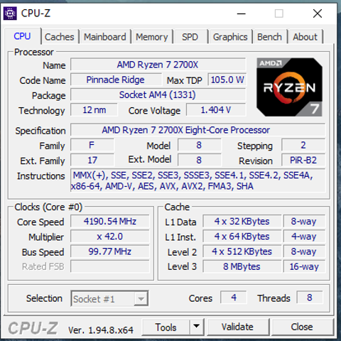 Sekiz çekirdekli işlemcim dört çekirdek görünüyor - Ryzen 7 2700x