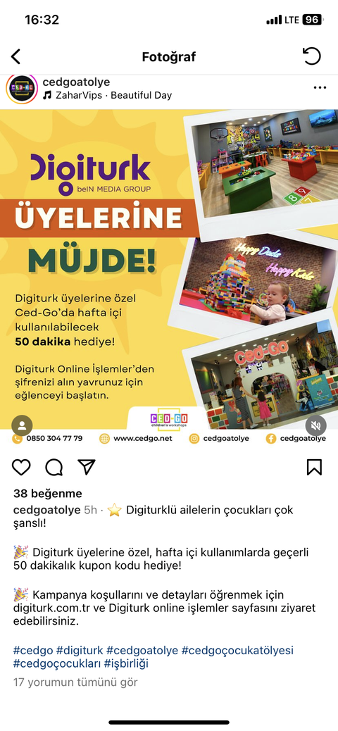 Ced-Go dan Digiturk üyelerine 50dk hediye