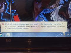 Nvidia kernel mode drive yanıt vermeyi durdurdu?