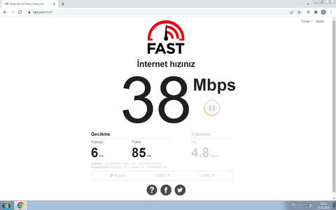 Netspeed ve Hat değerlerim