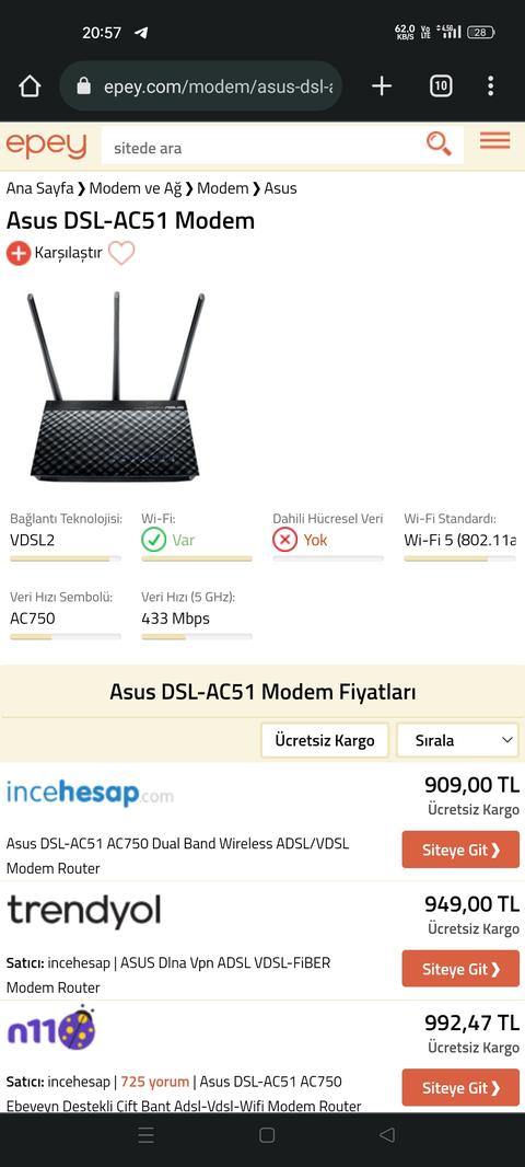 Asus DSL-AC51 Modem fiber internet ile kullanabilir miyim?