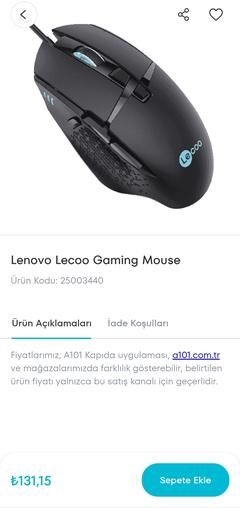 Lenovo lecoo mg1101 gaming mouse 131tl