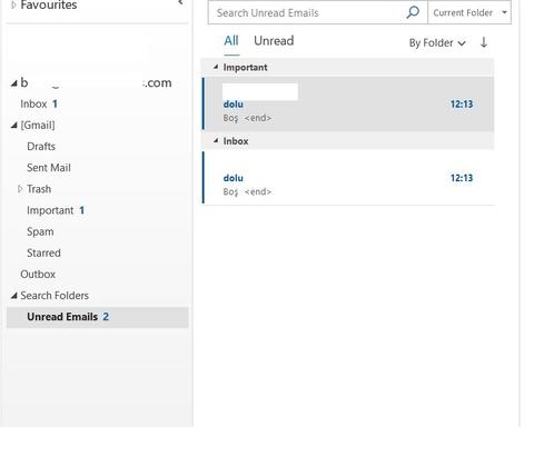 Outlook'ta Gmail kullanırken e-postaların çift kopya gelmesi
