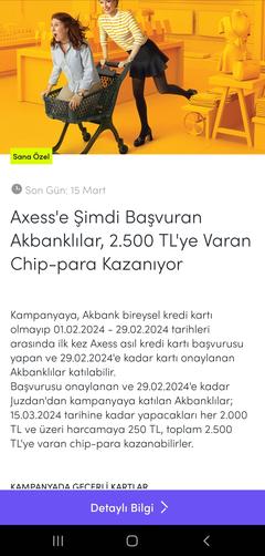 Amazon'dan Axess/Akbank Karta 1.500TL*3üncü alışverişe 500TL chip para (1-29 Şubat)