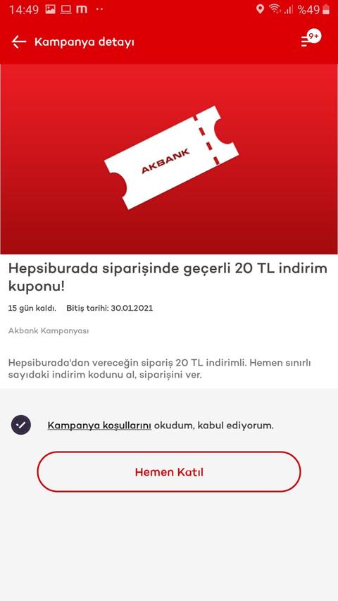 AKBANK ALT LİMİTSİZ HEPSİBURADA 20 TL (BURALAR YANDI KAVRULDU)