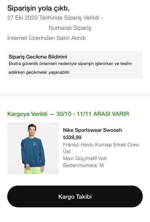 Nike ürün göndermeme, iade etmeme ve iletişim kurulamama rezaleti